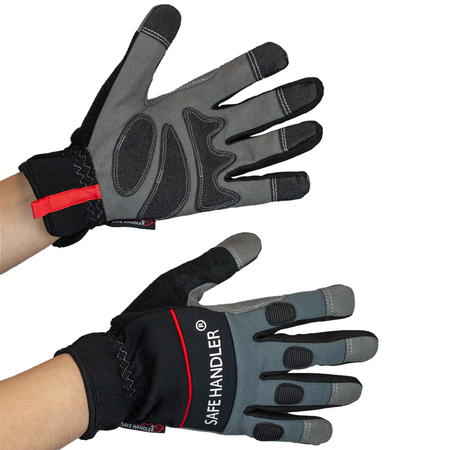 SAFE HANDLER Tough Pro Grip Gloves, Small/Medium, PR BLSH-HDSRG-15-SM